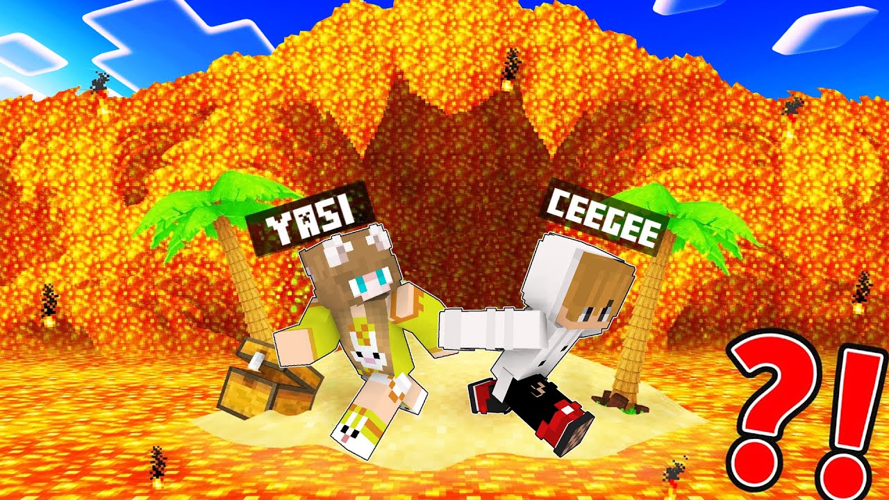 VOLCANO Climbing CHALLENGE in MINECRAFT