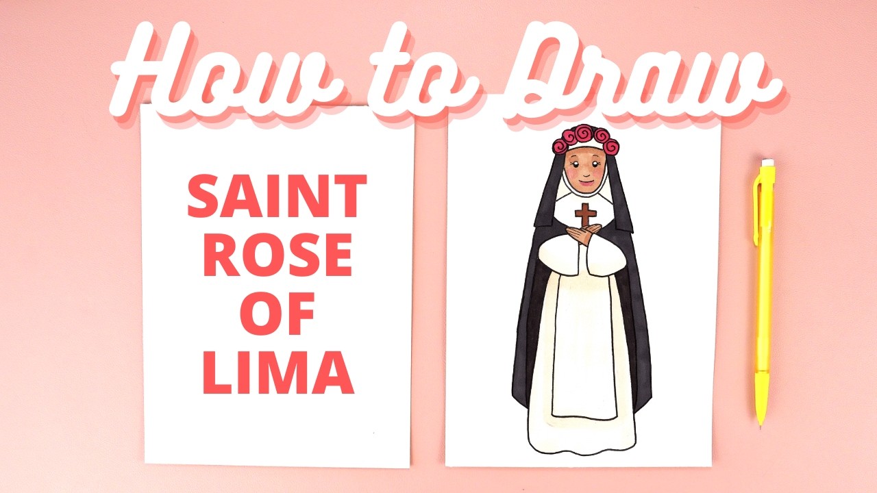 How to Draw Saint Rose of Lima Step-by-Step Catholic Art Tutorial