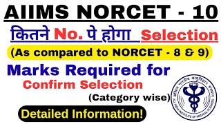 AIIMS NORCET -10 MARKS REQUIRED TO QUALIFY | EXPECTED CUTOFF | Category wise marks required |