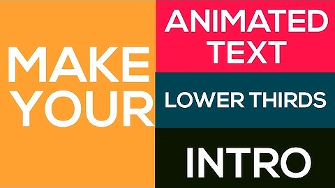 MAKE YOUR ANIMATED TEXT, INTRO, LOWER THIRDS # ANDROID# HINDI