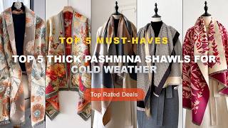 Top 5 Best Top 5 Thick Pashmina Shawls For Cold Weather (Must Have!) - Elegant Women's Floral Jacqua