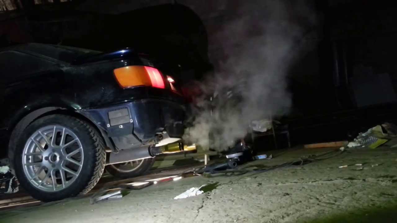 audi s2 разорвало глушитель - YouTube