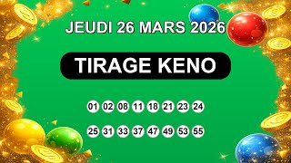 🎲 Tirage KENO du 26 mars 2026