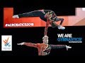 2018 Acrobatic Worlds, Antwerp (BEL) - Highlights MEN'S and WOMEN'S PAIR FINALS - We Are Gymnastics!