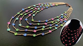 Garden Necklace || Seed Beads necklace