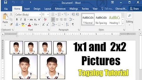 1x1 and 2x2 ID Pictures using Microsoft Word| Pantin Couple