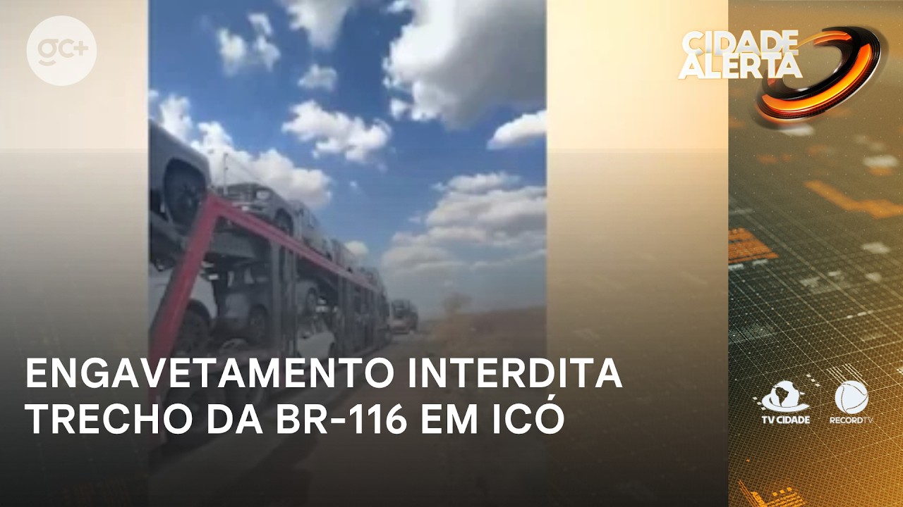 Engavetamento de 3 carretas deixa trecho da BR 116 interditada, em Icó | Cidade Alerta CE