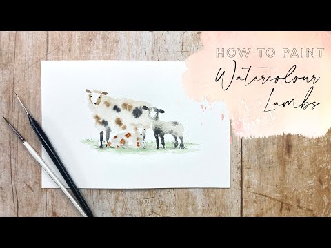 How to Paint Watercolour Lambs