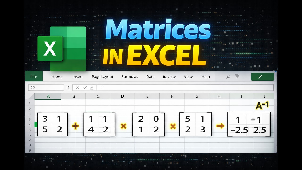 Matrix Operations in Excel: Addition, Subtraction, Multiplication ...