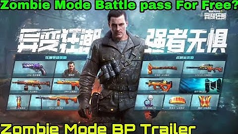 Zombie Mode Battle pass for Free & Trailer COD Mobile