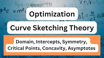 Curve Sketching & Optimization (Domain, Intercepts, Symmetry, Critical Point, Concavity, Asymptotes)