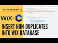 Insert Non-Duplicate Into Wix Database (Velo)