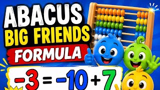 Abacus level 2 Big friends formula of -3 easy explanation 😊✨#abacus #viral #trending