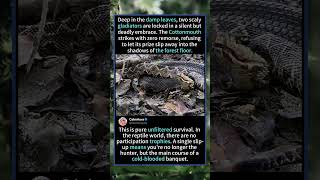 SNAKE vs. SNAKE! 🐍 The Brutal Reality of the Cottonmouth! #Shorts#FunnyNature #SnakeEscape