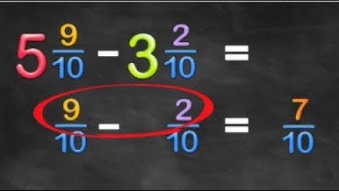 Subtracting Mixed Numbers (1)
