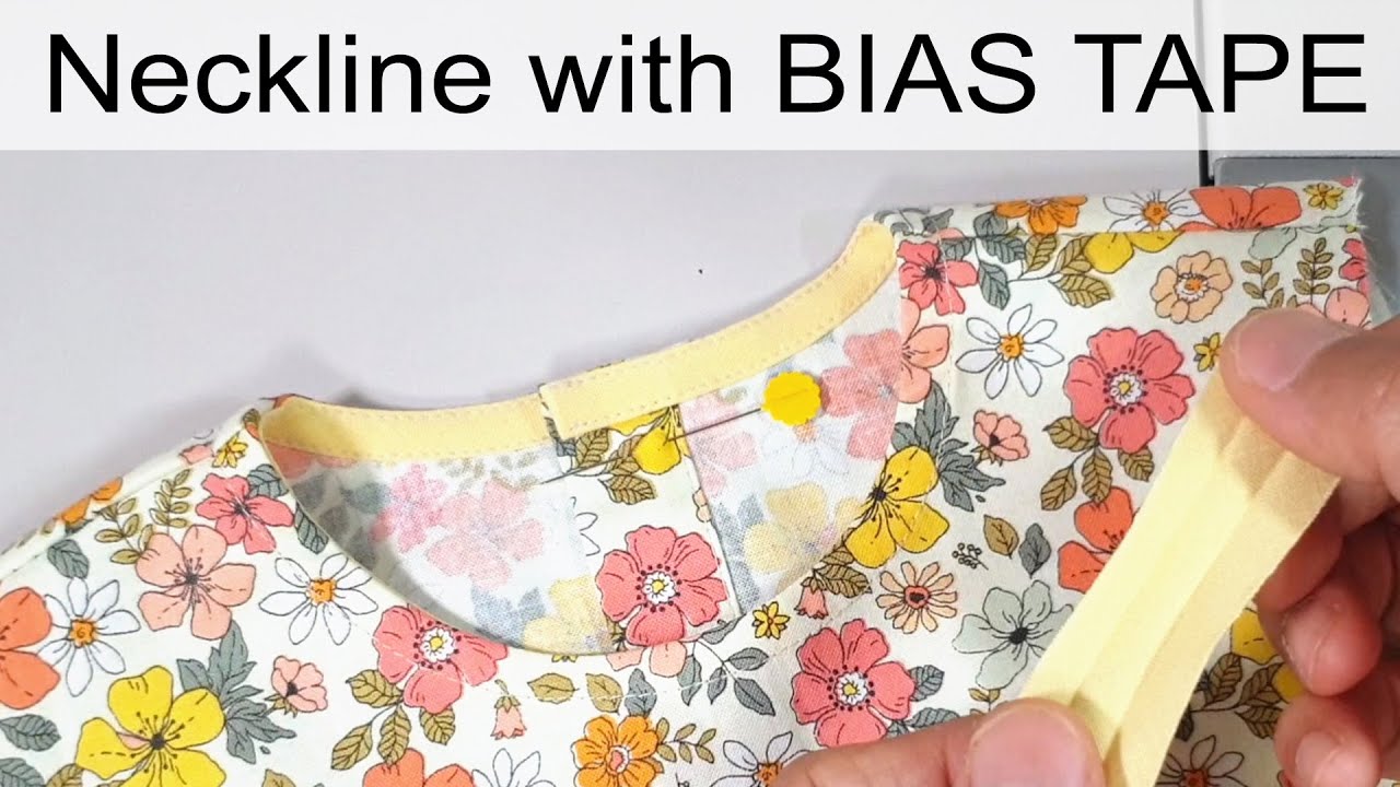 How to sew a Bias tape to neckline / 인바이어스 하기 / Sewing tips YouTube
