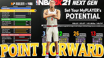 MY *NEXT GEN* POINT FORWARD BUILD IS ACTUAL DEMIGOD ON NBA 2K21! FIRST BEST NEXT GEN POINT FORWARD