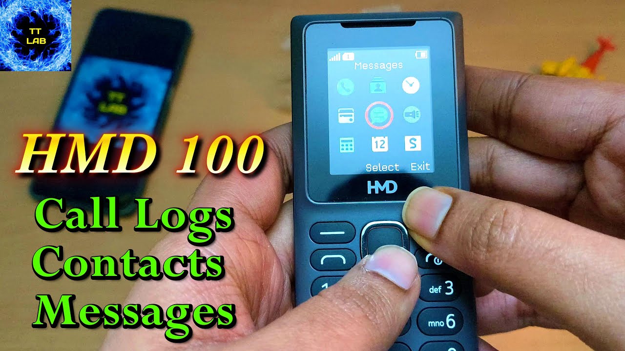 Call logs, Contacts & Messages details review of HMD 100 2G feature Phone | Nokia HMD 100 Mobile |
