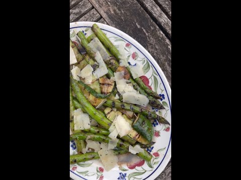 Asparagus and courgette