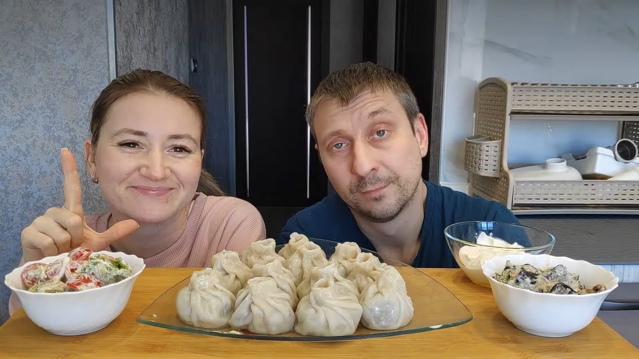 МУКБАНГ ХИНКАЛИ с ГОВЯДИНОЙ / ОБЪЕДАЕМСЯ ОТ ПУЗА #mukbang MUKBANG KHINKALI WITH BEEF