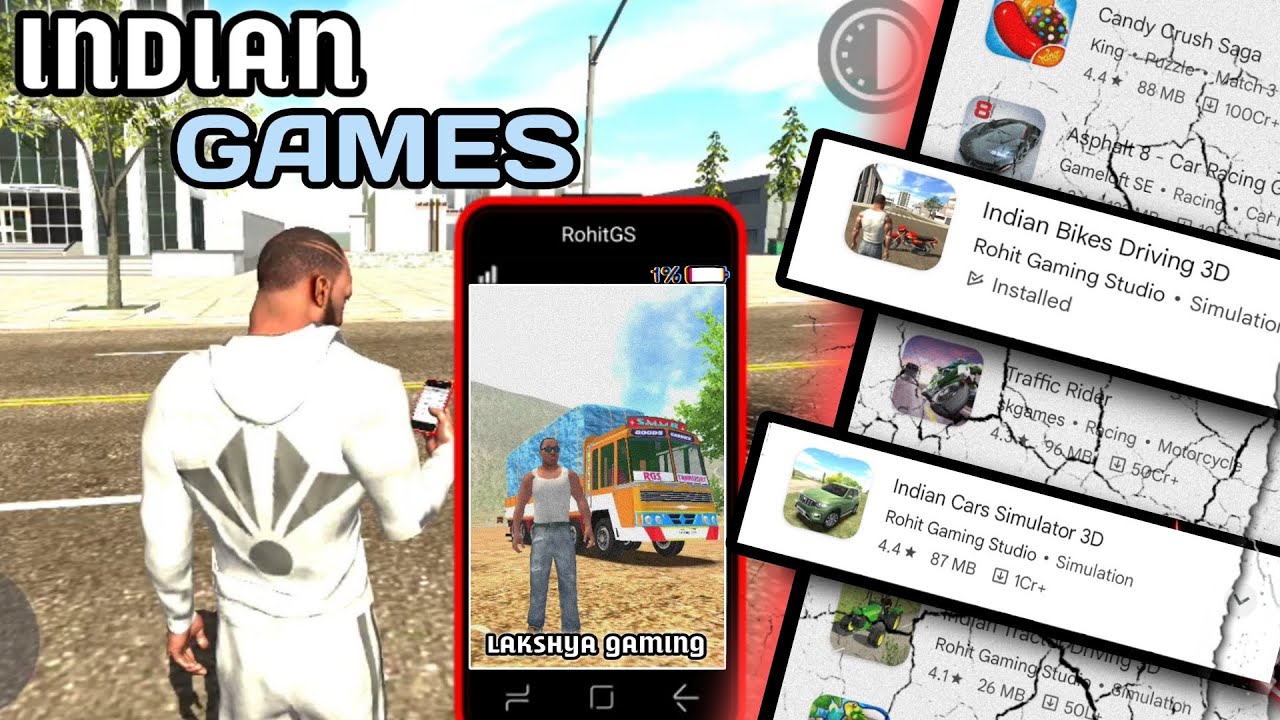 I Played Rohit Gaming Studio All Games 😍 || Indian Bike Driving 3d || Lakshay Gaming