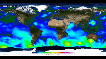 Global wave height for 2012