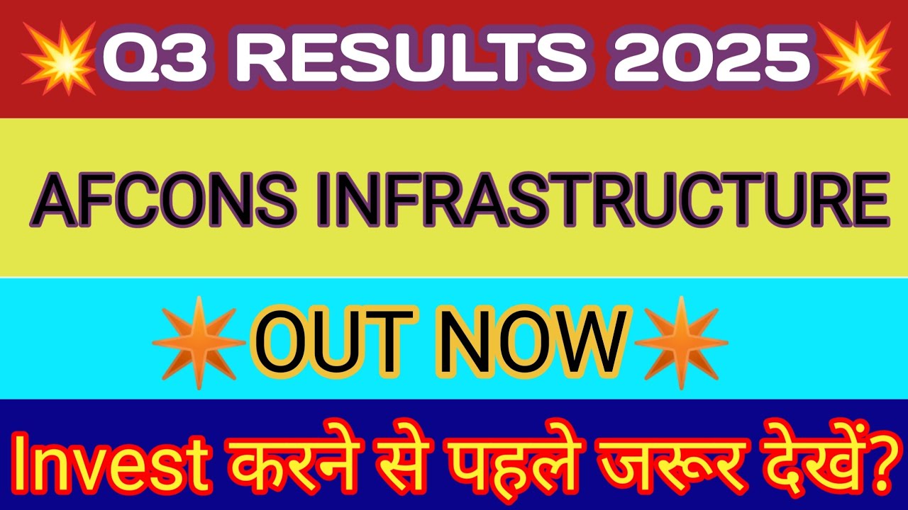 Afcons Infrastructure Q3 Results🔴Afcons Results Today🔴Afcons Share Latest News🔴Afcons Infrastructure