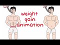 Muscle Guy Weight Gain Animation #feederism #weightgain