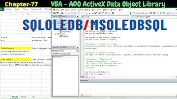 Connect SQL Server from excel and retrieve data