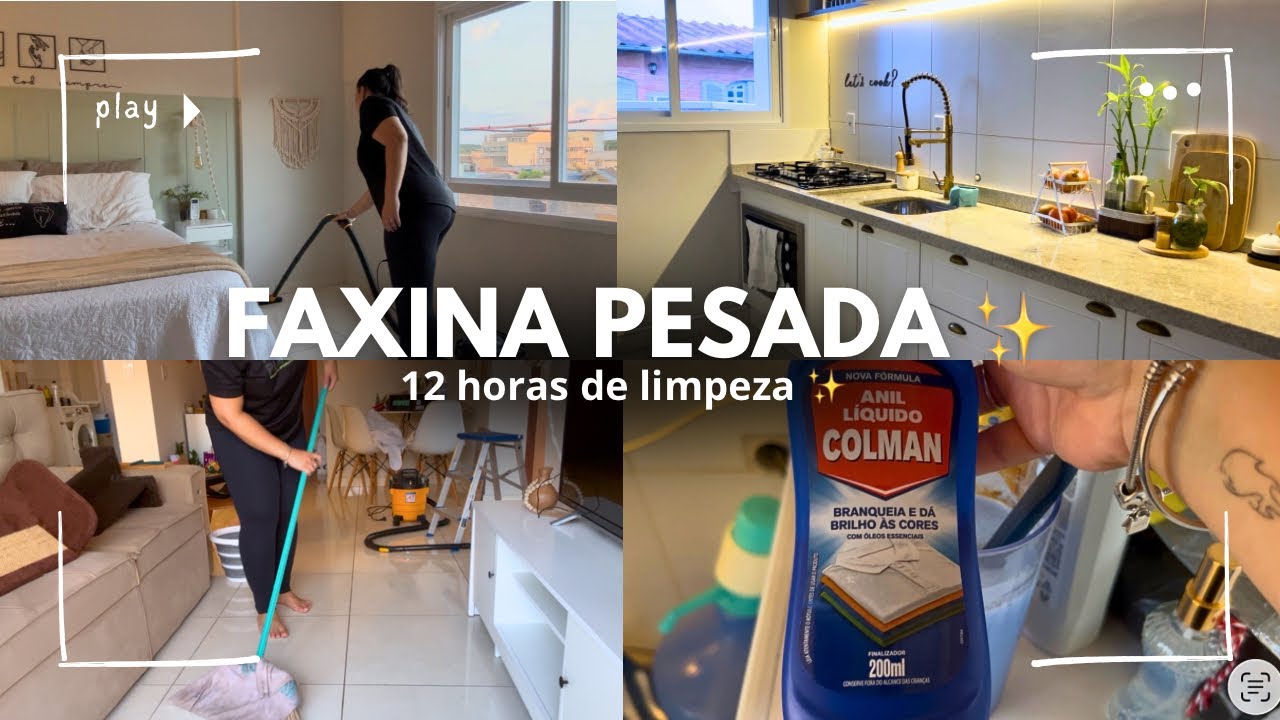FAXINA PESADA! 12 HORAS DE LIMPEZA PRA DEIXAR A CASA IMPECÁVEL ✨