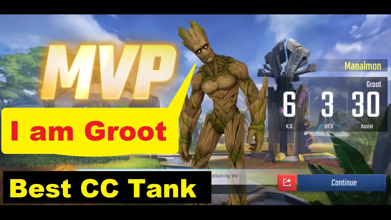 Groot Awesome Hooks Gameplay| MVP | Tips and Tricks| MARVEL Super War