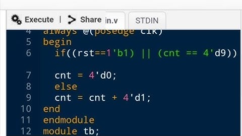 Mod 10 counter using Verilog code