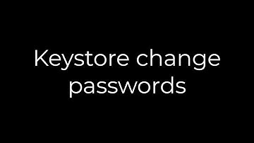 Java :Keystore change passwords(5solution)