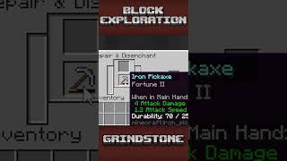 Do you use this block? (the grindstone) #minecraftwiki #minecrafttutorial #blockexploration