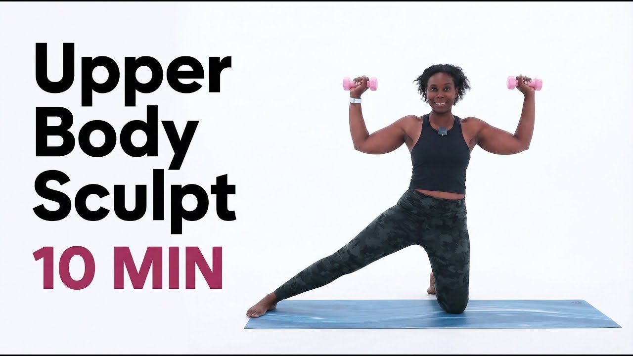 10 Minute Upper Body Sculpt | Arms, Shoulders & Back (Optional Equipment)