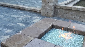 Cambridge Gas Firepit with Glass Beads, Huntington, NY 11746