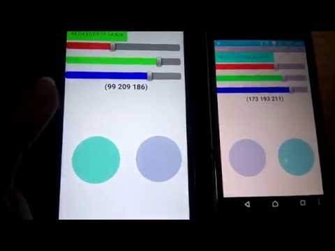 用藍芽互傳RGB三個值做顏色變化
