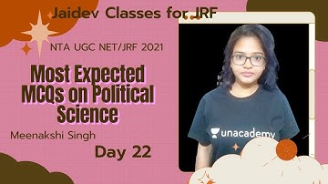 Most Important MCQs on Political Science I NTA UGC NET 2021 I Meenakshi Singh