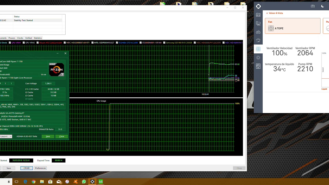 Ryzen 7 1700 a 3.7Ghz DDR4 a 3400Mhz