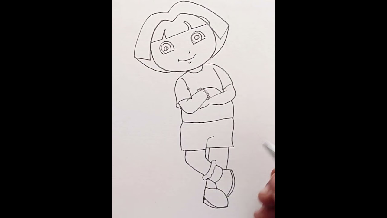 Learn how to draw a Dora easily 
