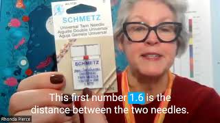 Schmetz Needle Education With Rhonda Pierce Twin Needles