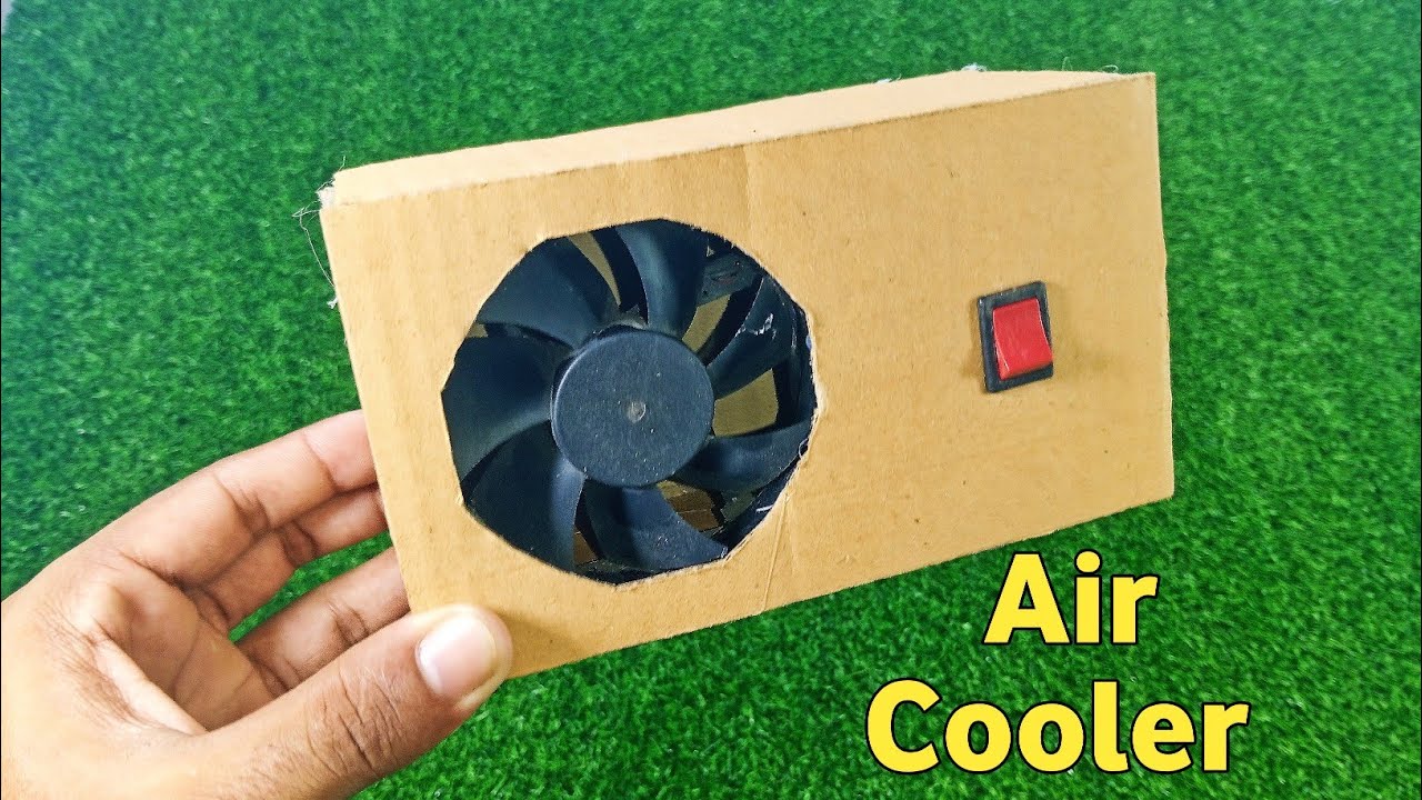 How To Make Air Conditioner With Fan And Ice How To make air conditioners with cardboard || air cooler making - YouTube