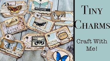 Tiny Charms for Junk Journals, Collage Tags. Craft with me With Anna at Pink Monarch Prints