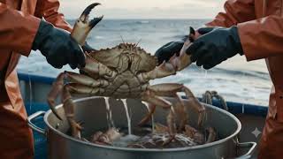 How Do Fishermen Catch and Cook a Giant Crab at Sea #2026 #deepsea #creature #viral