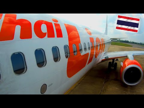 Thai Lion Air 737-800 Departure from Surat Thani: Boarding, Taxi, Takeoff (GREAT WING/ENGINE VIEW!)