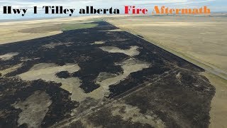 Hwy 1 Tilley Alberta fire Aftermaths