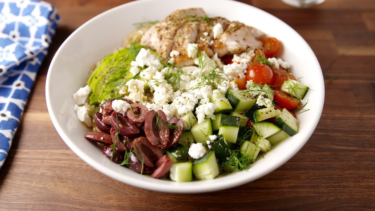 Greek Power Bowls Delish YouTube