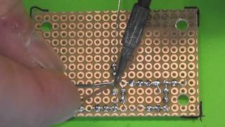 How to solder grid style PCB / 555 PWM DC-motor driver (EEEL1-3)