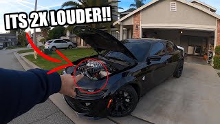 How I made my HELLCAT SUPERCHARGER LOUDER!! CRAZY!!