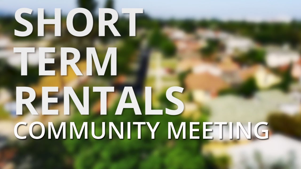 ShortTerm Rental Ordinance Community YouTube
